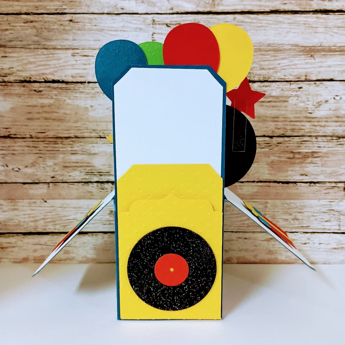 Birthday Handmade 3D Pop Up Card: Record Music Lover thumbnail 5